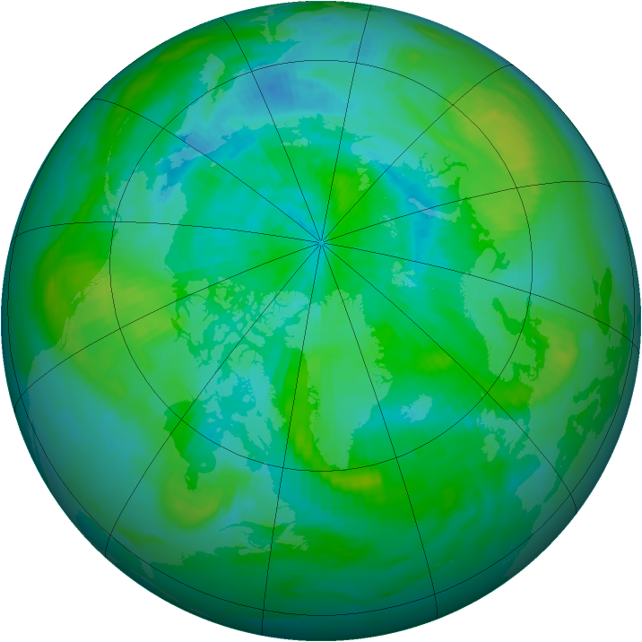 Arctic ozone map for 07 September 1983